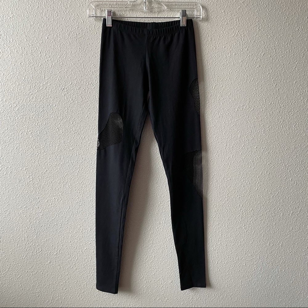 NEW Blue Life x Planet Blue Black Leggings W/ Cutouts Small Lounge Cozy Cotton